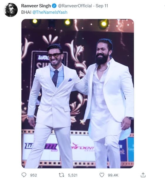 Ranveer singh : ఆ పని చేయకుండా ఉండలేనంటున్న రణ్వీర్ ranveer-singh-showing-his-love-for-south-stars