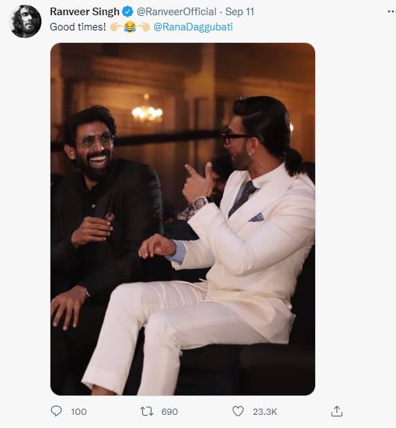 Ranveer singh : ఆ పని చేయకుండా ఉండలేనంటున్న రణ్వీర్ ranveer-singh-showing-his-love-for-south-stars
