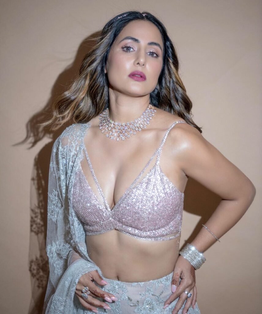 Hina Khan : క్లీవేజ్ షో తో క్లీన్ బౌల్డ్ చేస్తున్న బోల్డ్ భామ 6 hina-khan-mesmerising-looks-in-silver-lehanga