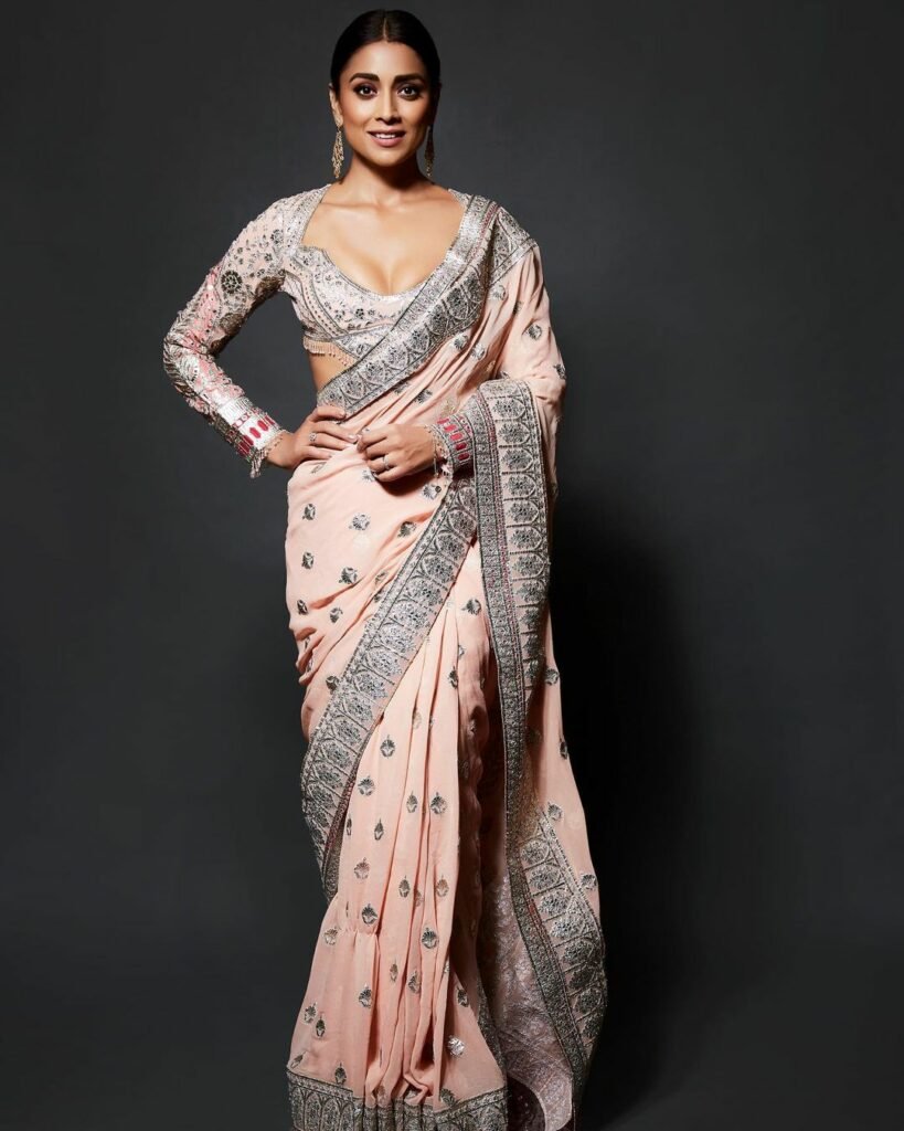 Shriya Saran : క్లీవేజ్ షో తో సెగలు రేపుతోన్న బ్యూటీ..40ప్లస్లోనూ తగ్గని వయ్యారాలు 3 shriya-saran-glamours-looks-in-ethnic-wear